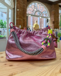 Petit sac Poppy brillant Rose