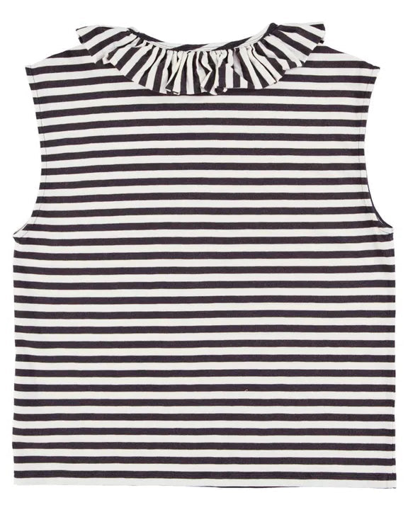 Débardeur Natalie Cheesy Saucy Crispy Rayé Noir Sisters Department