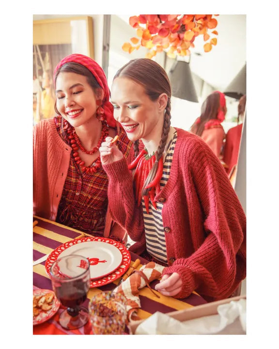 Cardigan Lurex Bordeaux Sisters Department