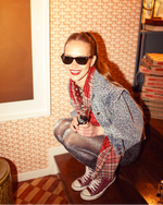 Charger l&#39;image dans la galerie, Veste Imprimée Animal Washed Blue Sisters Department
